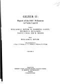 Gezer II: Report of the 1967-70 Seasons in Fields I & II (Annual of the Hebrew Union College/Nelson Glueck School of Biblical Archaeology ; v. 2)
