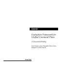 Evaluation Framework for Unified Command Plans: A Documented Briefing