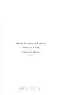 Income security in Canada: changing needs, changing means