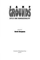 Camp Grounds: Style and Homosexuality