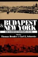 Budapest and New York: studies in metropolitan transformation, 1870-1930