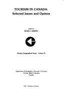 Tourism in Canada: selected issues and options