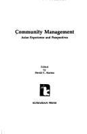 Community Management: Asian Experience and Perspectives (Library of Management for Development)