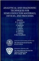 Analytical and Diagnostic Techniques for Semiconductor Materials, Devices and Processes: Joint Proceedings of the Symposia on Altech 99, Satellite Sym (Ecs Proceedings)
