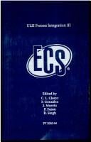 Ulsi Process Integration III: Proceedings of the International Symposium