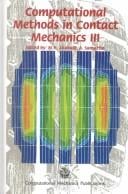 Computational Methods in Contact Mechanics III (Computational Methods and Experimental Measurements)