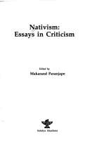 Nativism: essays in criticism