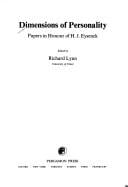 Dimensions of Personality: Papers in Honour of H. J. Eysenck