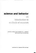 Science and behavior: an introduction to methods of research