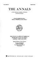 The Study of African American Problems: W.E.B. Du Bois's Agenda, Then and Now (The ANNALS of the American Academy of Political and Social Science Series)