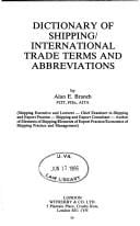 Dictionary of Shipping: International Trade Terms & Abbreviations (Monument Series)