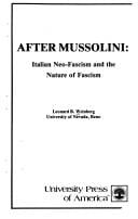 After Mussolini: Italian neo-fascism and the nature of fascism