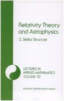 Relativity Theory and Astrophysics: Stellar Structure