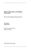 Ethnic minorities and higher education: why are there differential rates of entry?