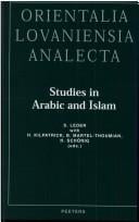 Studies in Arabic and Islam: Proceedings of the 19th Congress: Halle 1998 (Orientalia Lovaniensia Analecta, 108)