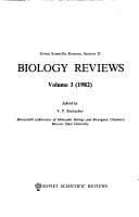 Biology Reviews, 1982: Section D