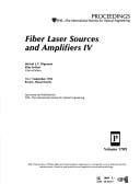 Fiber Laser Sources and Amplifiers IV: 10-11 September 1992 Boston, Massachusetts (Proceedings of S P I E)