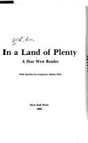 In a land of plenty: a Don West reader ; with sketches by Constance Adams West