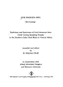 Our peoples own =: Ina laman : traditions and specimens of oral literature from Gwad Laman speaking peoples in the southern Lake Chad basin in Central Africa