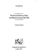 social history of Italy and Western Europe, 700-1500