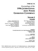 Proceedings of the 1996 International Joint Power Generation Conference: presented at the 1996 International Joint Power Generation Conference, October 13-17, 1996, Houston, Texas