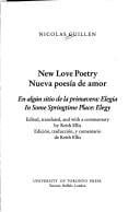 Nueva poesía de amor: En algún sitio de la primavera : elegía
