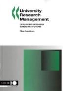 University Research Management:: Developing Research in New Institutions