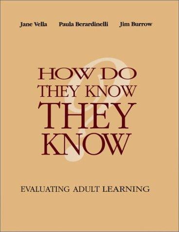 How do they know they know?: evaluating adult learning