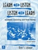 Learn to listen, listen to learn: Academic listening and note-taking