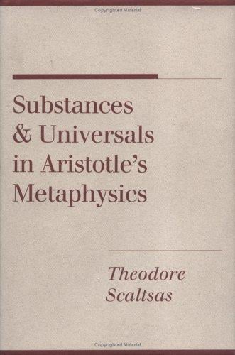 Substances and universals in Aristotle's Metaphysics