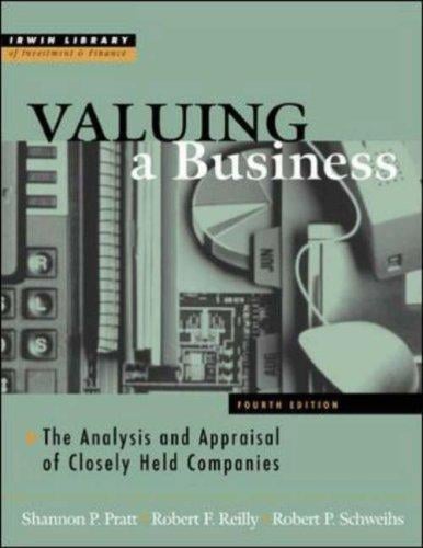 Valuing a business: the analysis and appraisal of closely held companies