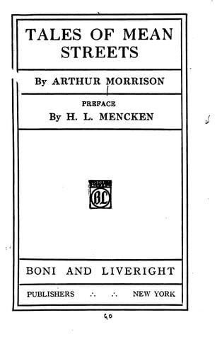 Tales of mean streets