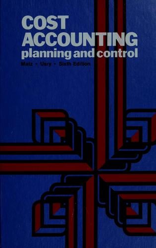 Cost accounting: planning and control
