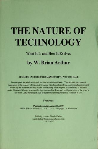 The nature of technology: what it is and how it evolves