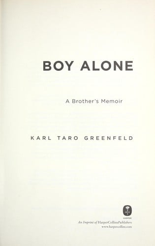 Boy alone: a brother's memoir
