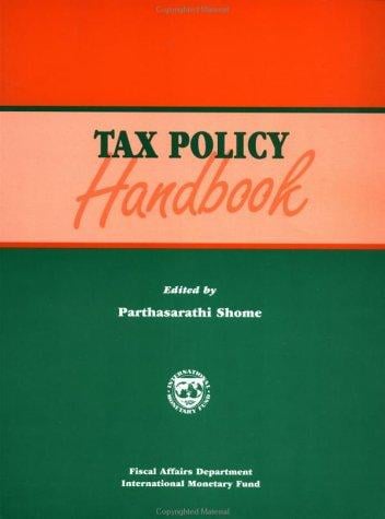 Tax policy handbook