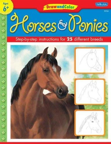 Draw and Color: Horses & Ponies