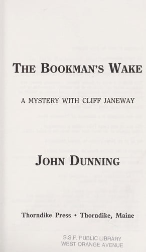 The bookman's wake: a mystery with Cliff Janeway