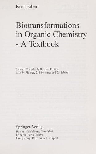 Biotransformations in organic chemistry: a textbook
