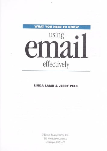 Using email effectively