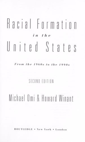 Racial formation in the United States: from the 1960s to the 1980s