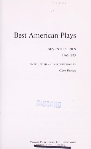 Best American plays.
