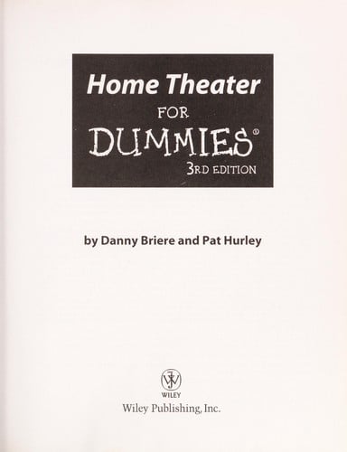 Home theater for dummies