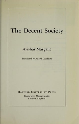 The decent society