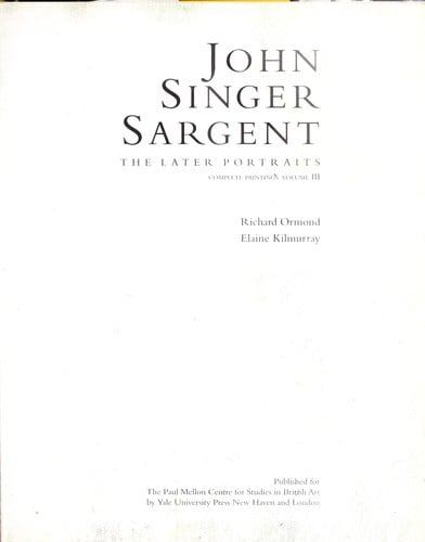 John Singer Sargent: complete paintings