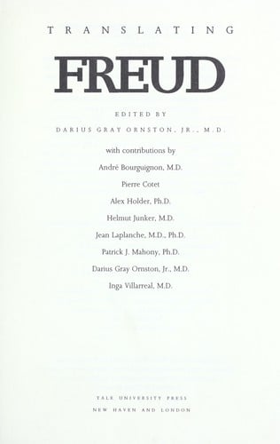 Translating Freud