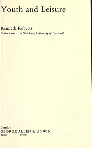 Youth and leisure