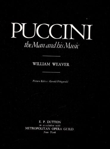 Puccini: the man and his music