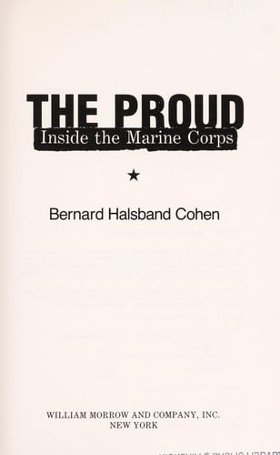 The proud: inside the Marine Corps