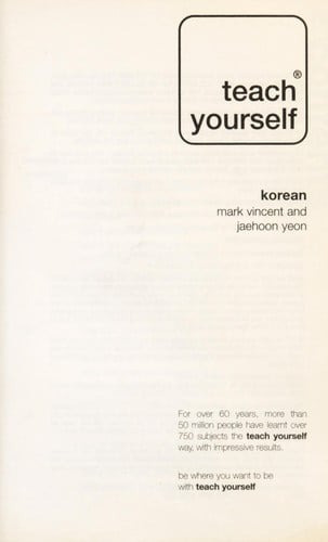 Teach yourself Korean